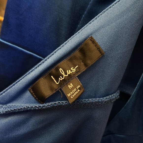 Satin Blue Dress from LuLu’s - Picture 6 of 8